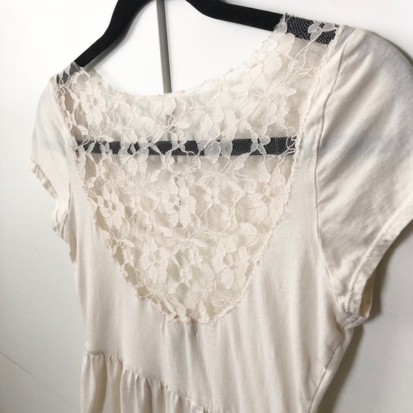 Uo Cream lace back peplum top - Picture 6 of 11